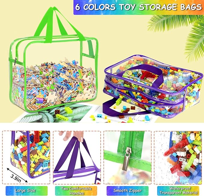 6 Color Large Toy Storage Bags - Image 3