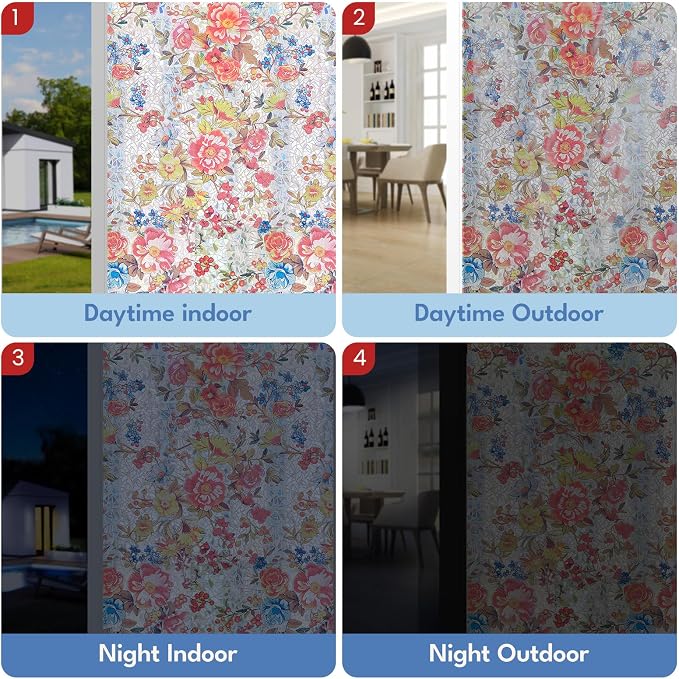 ADD.HERES Window Privacy Film, Stained Glass Decorative Static Cling, Removable - Image 5