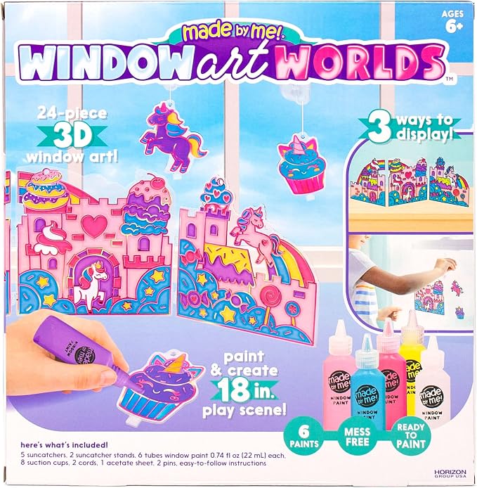 Made By Me Paint & Create Window Art Worlds Unicorn Kit – DIY Suncatcher Kit - Image 6