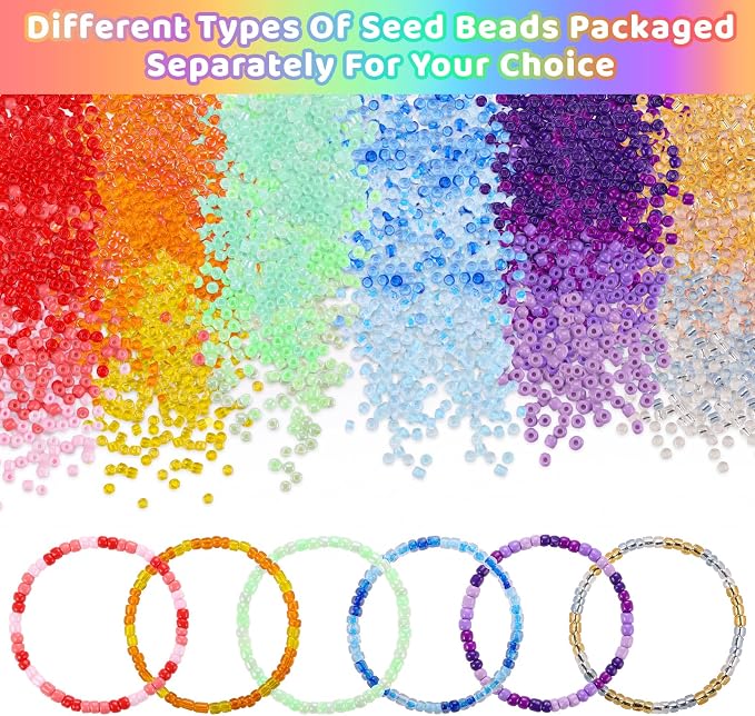 Funtopia 13000pcs 4mm Seed Beads - Image 8
