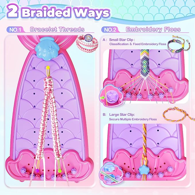 Euclidean Cube 2-in-1 Friendship Bracelet Making Kit, Arts and Crafts - Image 4
