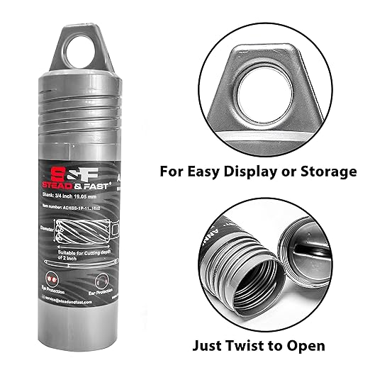 S&F STEAD & FAST Mag Drill Bits 11/16" Diameter x Depth of Cut 2", 1 Pc, Annular Cutter with Pilot Pin