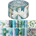 Hosuly 40 Pcs Blue Green Floral Jelly Fabric by Hosuly