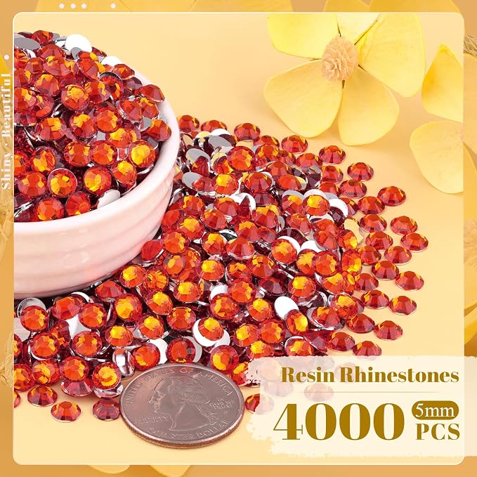 4000PCS 5mm Resin Rhinestones Bulk - Image 2
