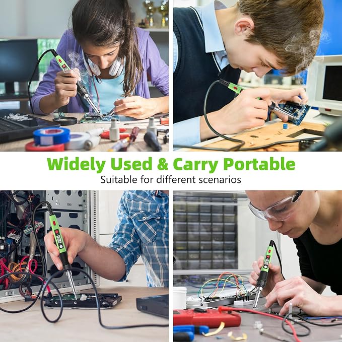 Soldering Iron Kit, 80W 110V LCD Digital Solder Iron Pen - Image 6