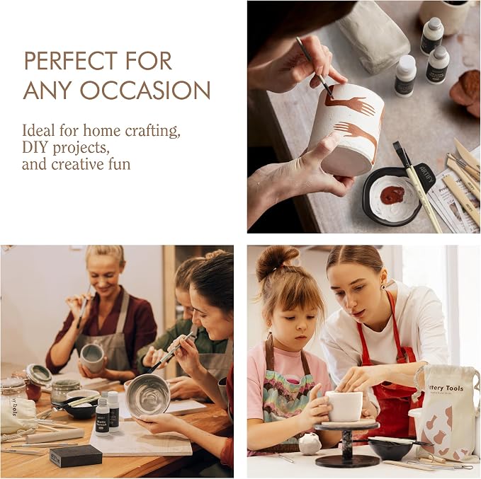 ARTIFY Air Dry Clay Kit for Adults, DIY Pottery Craft Airdry Tool Kit at Home - Image 9