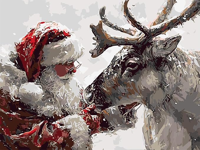 AREOPNMG Christmas Santa Claus Paint by Numbers Kit by Unknown