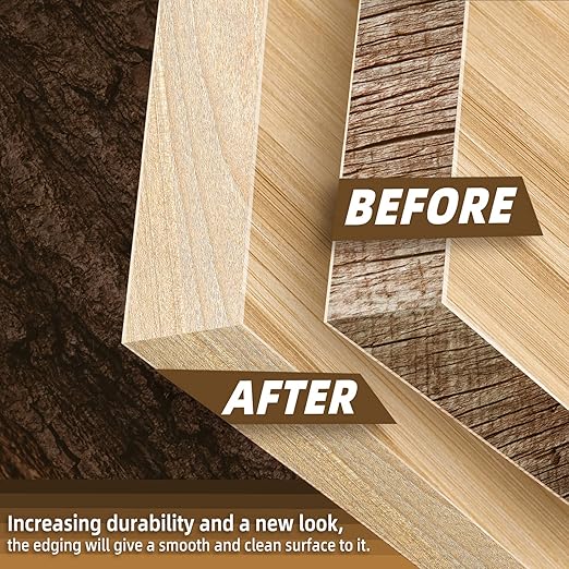 GSCIT Club Maple Edge Banding, 1/2 inch x 10ft Wood Edge Banding Pre-glued Flexible, Veneer Tape Banding for Cabinet Repair Furniture Restoration