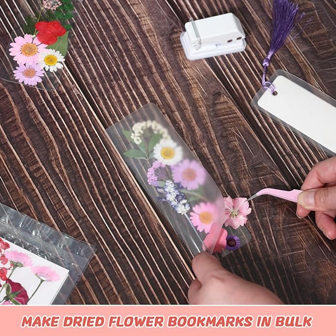 440 Pcs Pressed Flower Bookmark Kit, Handmade Craft - Image 2