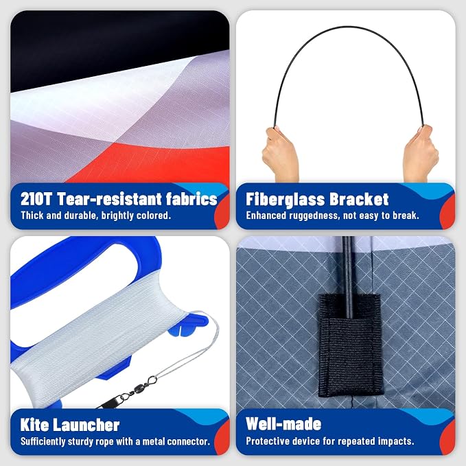 Delta Kite Set for Kids and Adults, Extremely Easy to Launch for Beginners - Image 4
