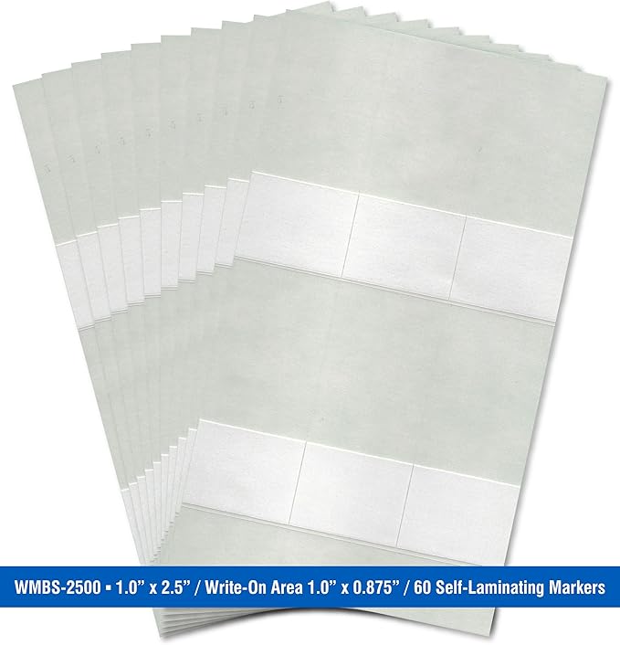 Premium Wire Marker Book for Cable Management, Vinyl-Coated, High-Tack Adhesive, Electric Panel Wire Label Stickers - 10 Pages, 1 Book, Blank Self-Laminating Write on Labels (Pack of 10)