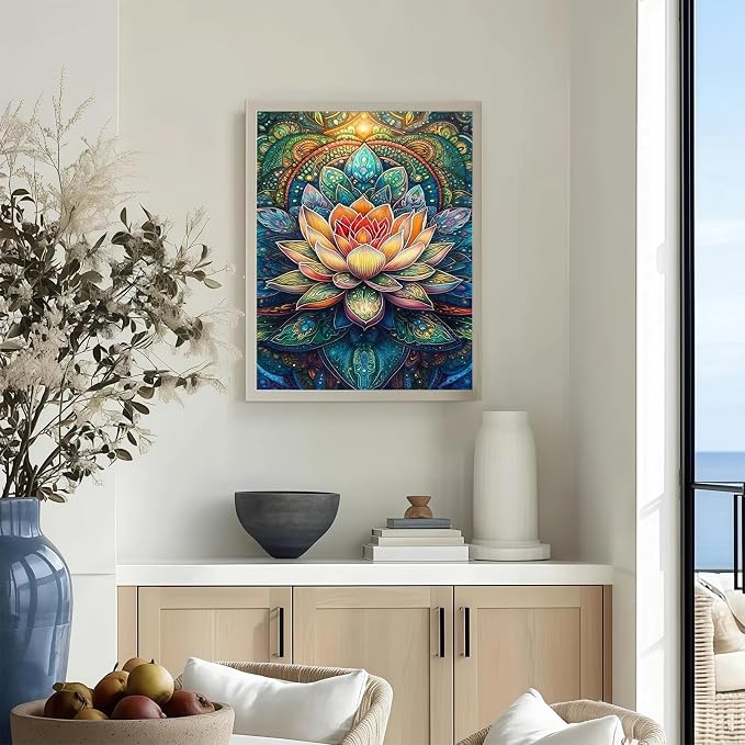CHWGLFGG Mandala Lotus Diamond Painting Kit - Image 3
