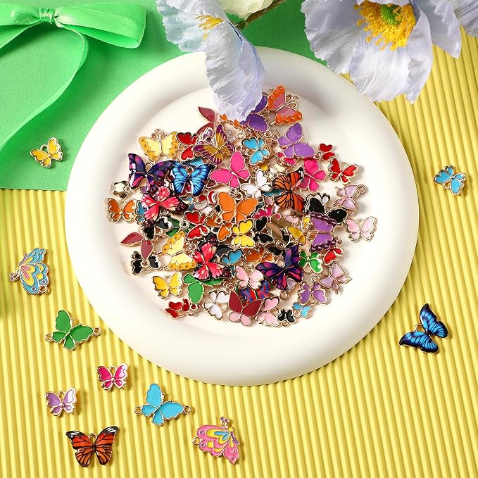 MARFOREVER 120 Pcs Butterfly Charms - Image 5