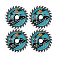 Wood Cutting Disc 3-3/8" 4pcs - 24T TCT Carbide Tipped Teeth Compact Circular Saw Blade with 10mm Arbor, General Purpose for Cuttting in Wood Plastic and Composite Materials