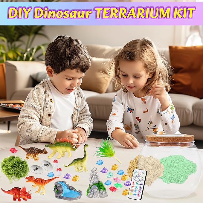 Gifmore Dinosaur Light Up Terrarium Kit - Image 3