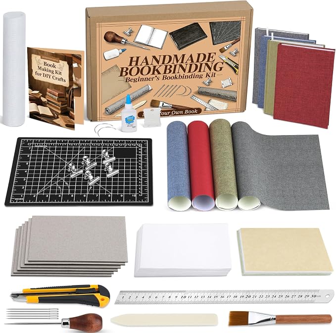 JUPEAN Book Binding Kits Book Binding Materials Bookbinding Kit | 6 Cardboard - Image 8