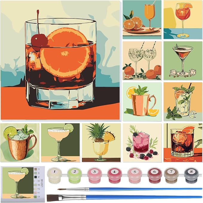 Nezyo 12 Sets Paint by Numbers Kit by Nezyo