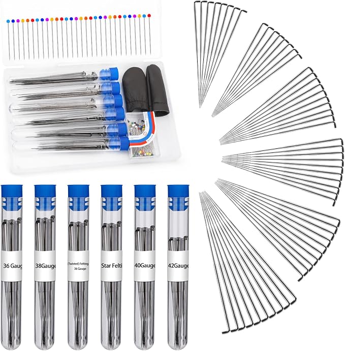 Fadoub 114 PCS Needle Felting Needles Kits, Wool Felting Needles Supplies by Fadoub