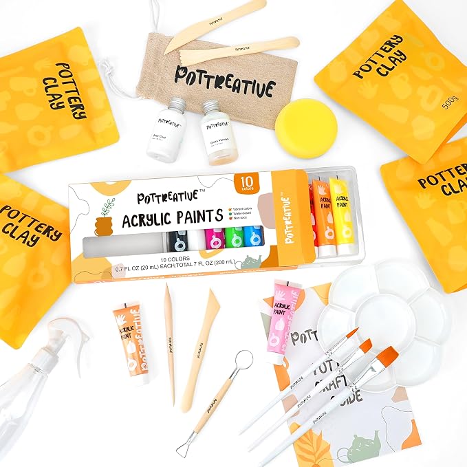 POTTREATIVE Air Dry Clay Kit for Adults, Pottery Starter Kit - Image 2