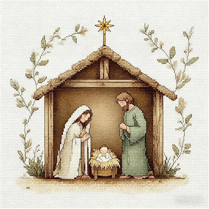 Zhenqing Nativity Scene Cross Stitch Kit - Image 2