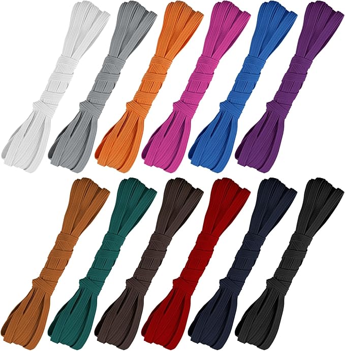 Airisoer 12 Rolls 1/4 Inch Elastic Band by Airisoer