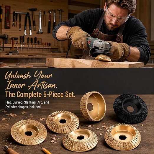 Angle Grinder Wood Carving Disc Set, Angle Grinder Polishing Pad - Image 6