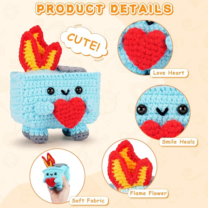 Crochet Kit for Beginners, Emotional Positive Support Beginner Crochet Kits for - Image 3