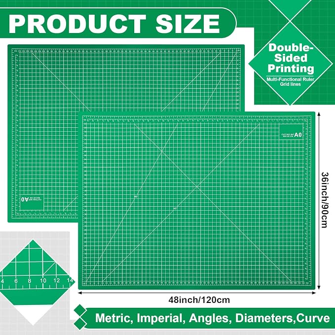 Pangda 36 x 48 in Large Self Healing Cutting Mat Extra Thick Double Sided - Image 2