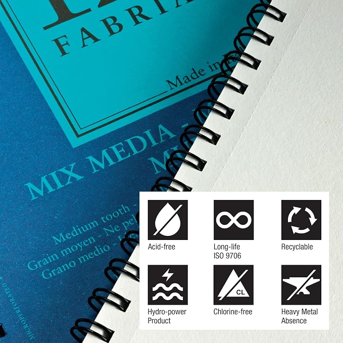 Fabriano 1264 Mixed Media Pad, 110 lb. - Image 3