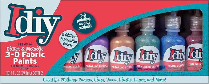 Glitter & Metallic Fabric Paint Set - Image 9