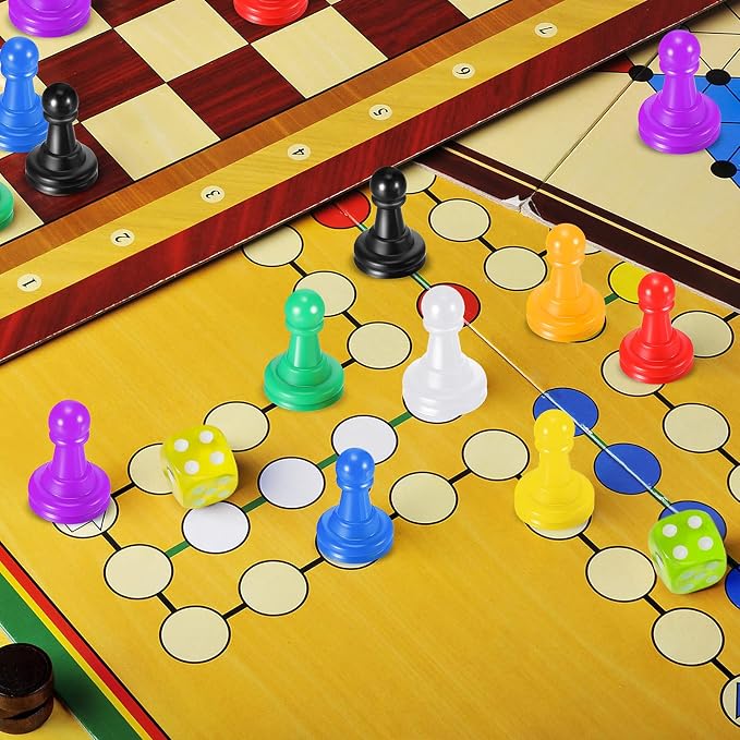 40 Pcs Multicolor Plastic Pawn Game Pieces - Image 6