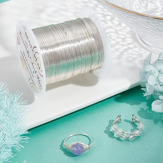 BENECREAT 24 Gauge 87 Yards Tarnish Resistant Silver Wire Jewelry Beading Wire - Image 6
