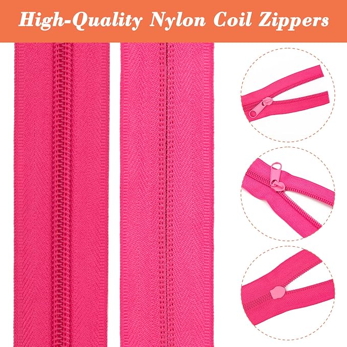 45 Yards 15 Colors #5 Nylon Coil Zippers - Image 3