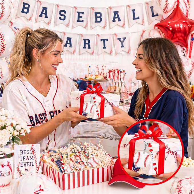 Suncalla 984 Pcs 24 Set Baseball Keychain Making Kit DIY Craft Ball Bag Tag | - Image 4