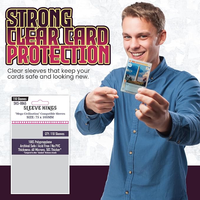Sleeve Kings Standard Card Sleeves – 110 Count, Large Size, Compatible - Image 2
