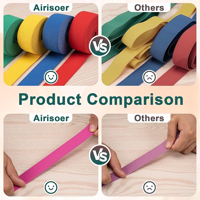 Airisoer 12 Rolls 1 Inch Elastic Band - Image 4