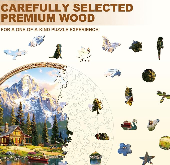 Lakeside Leisure Puzzles Adults Gifts Wooden 100 Pieces 8.5 * 8.5in - Image 3