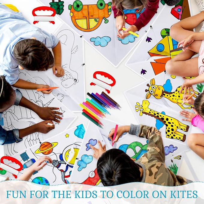 Libima 60 Pack Large Kites for Kids and Adults Bulk 39.4 Inch DIY Making Kit - Image 4