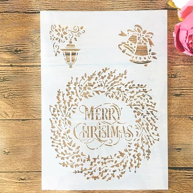 TIAMECH A4 Reusable Merry Christmas Stencil by TIAMECH