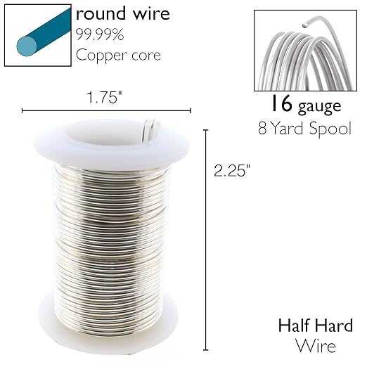 The Beadsmith Wire Elements 16-Gauge Lacquered Tarnish-Resistant Copper Wire - Image 4