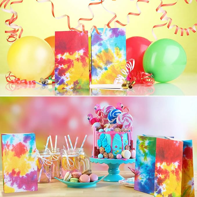Zonon Tie Dye Paper Bags, Goody Bags - Image 6