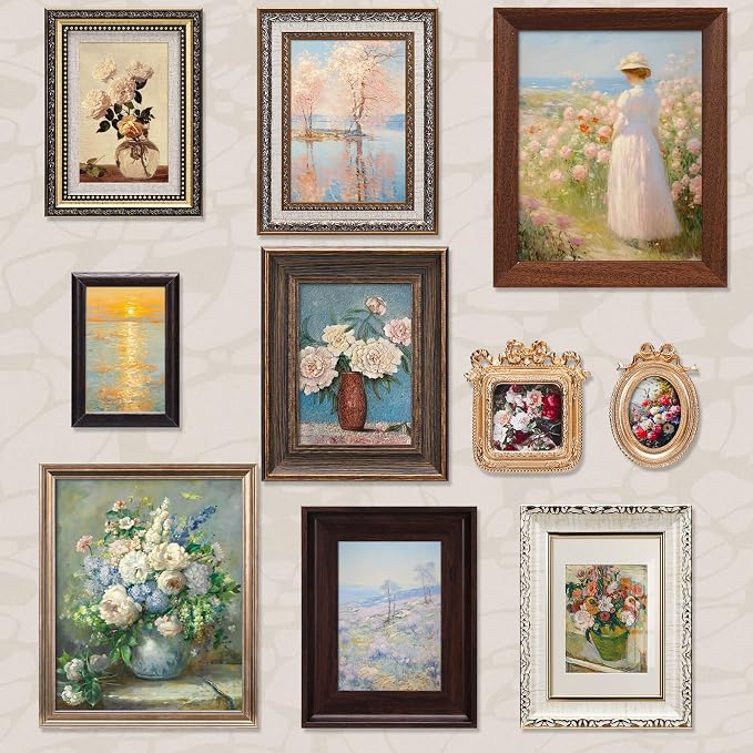 Qunclay 10 Pack Vintage Picture Frames - Image 5