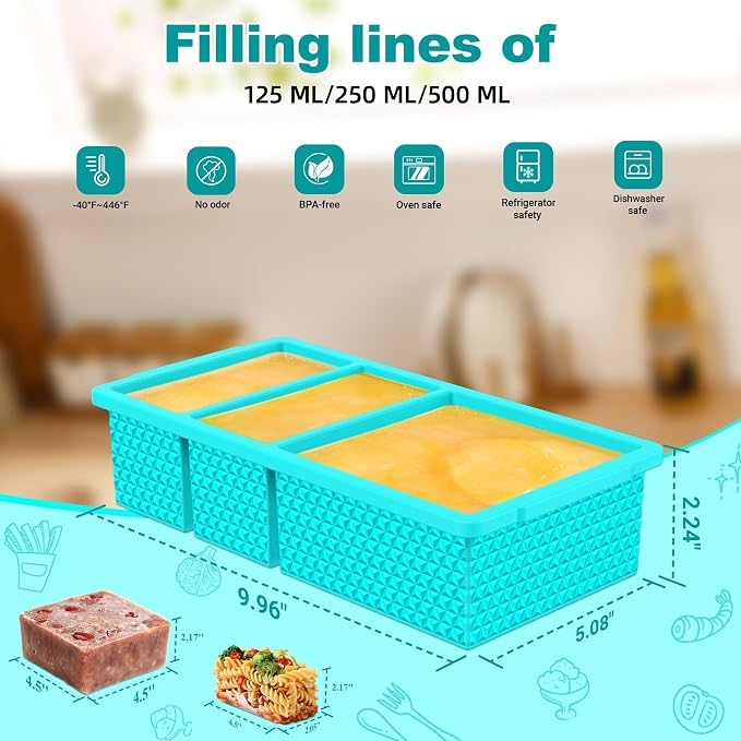 3 Pack - Silicone Freezer Trays - Image 2