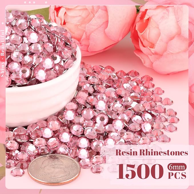 1500PCS 6mm Resin Rhinestones Bulk - Image 2