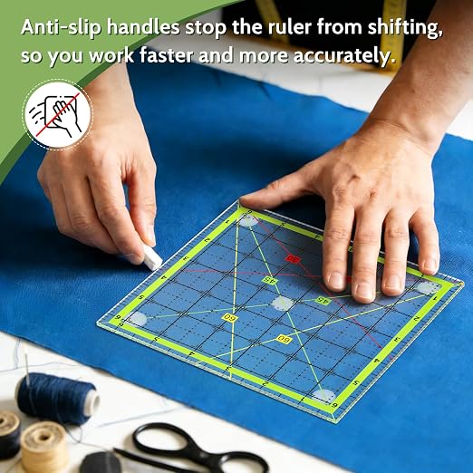 Imeepa 4PCS Acrylic Square Quilting Rulers, 3.5"-10.5", - Image 7