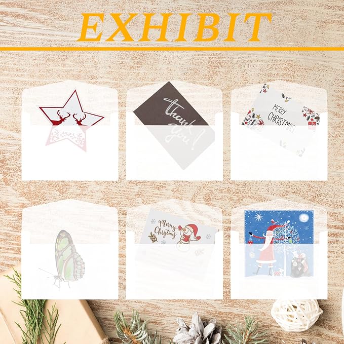 50 PCS Glassine Envelopes 4.5 × 3.2" Translucent Envelope Small Clear Envelope - Image 6