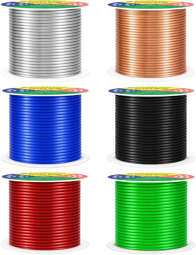 Mandala Crafts 14 GA Black Red Green Assorted Anodized Aluminum Craft Wire | - Image 2