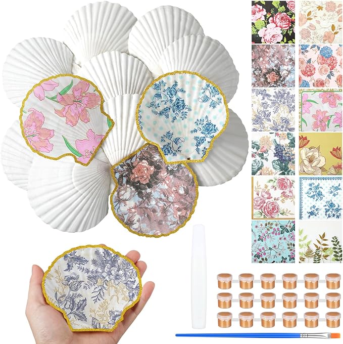 Halloscume 12 Set Scallop Shells by Halloscume