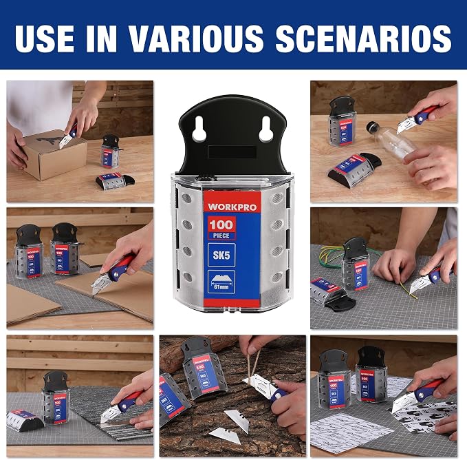 WORKPRO 200-Pack Utility Knife Blades - Image 6