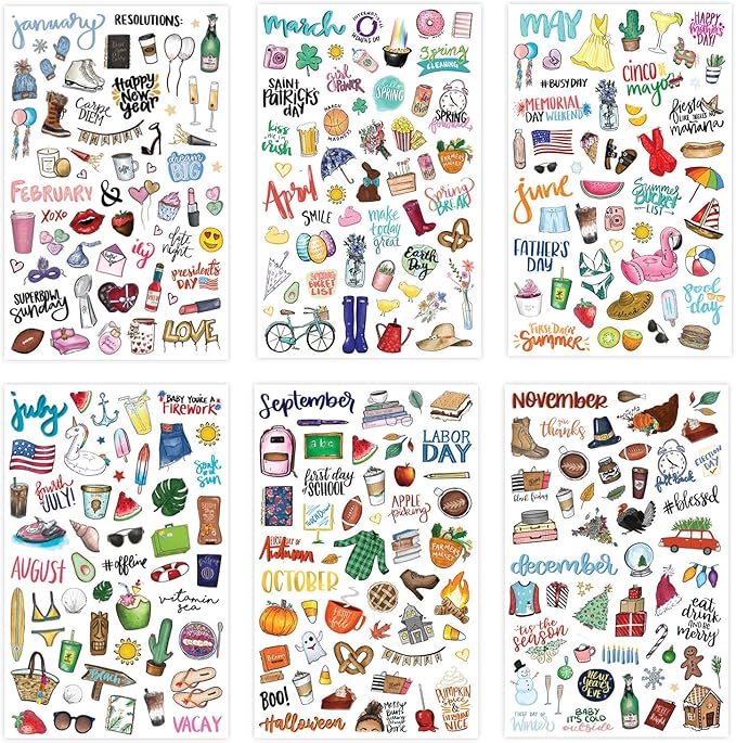 bloom daily planners Holiday Seasonal Planner Sticker Sheets - Image 2